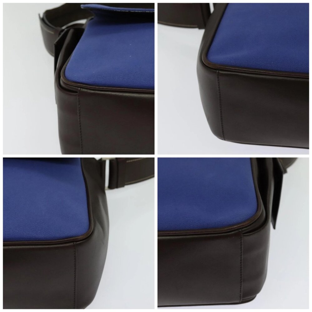 PRADA Shoulder Bag Canvas Blue Silver Auth - Picture 16 of 16
